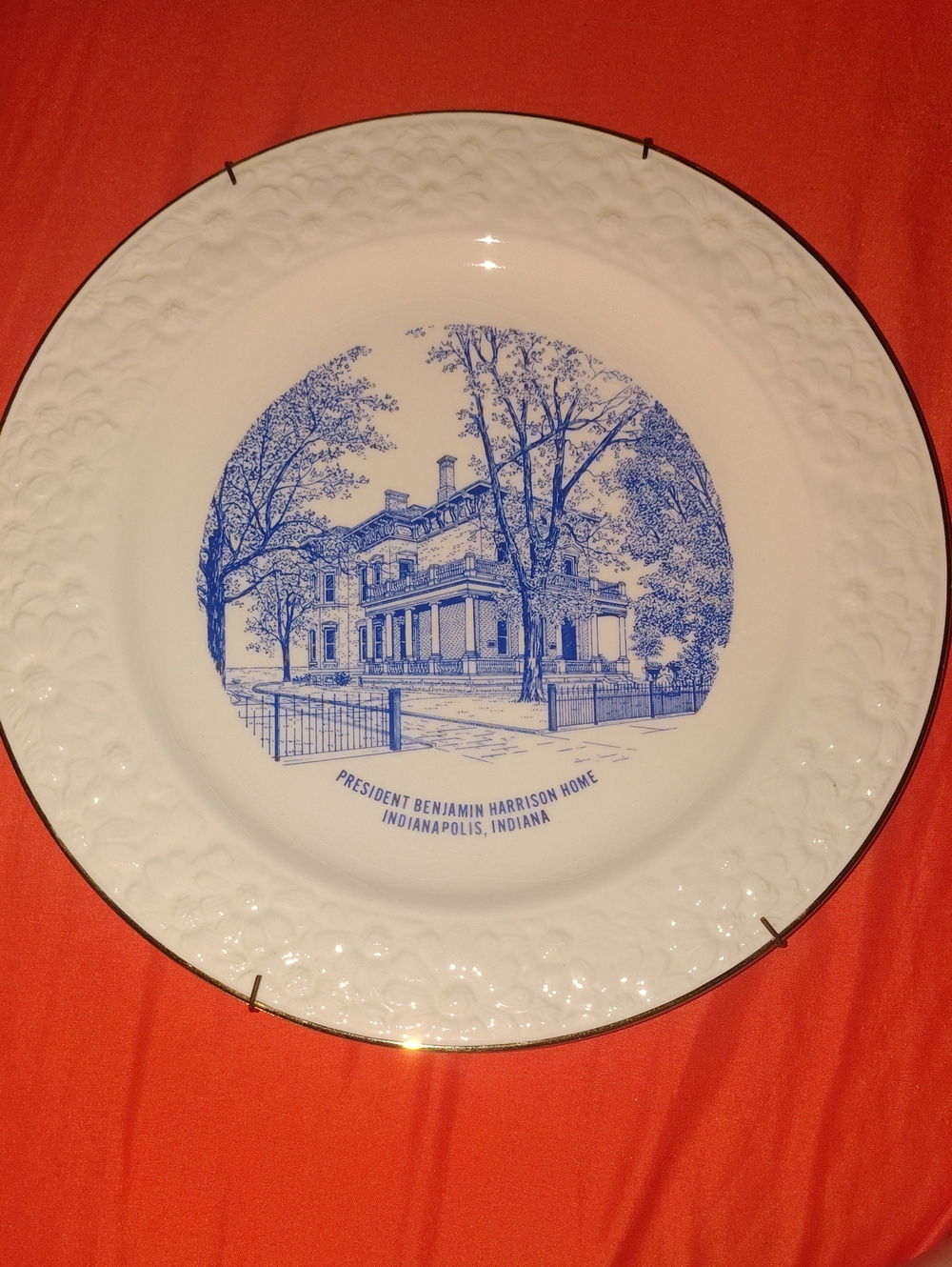 Collector Blue and White Commemorative Decorative Plate